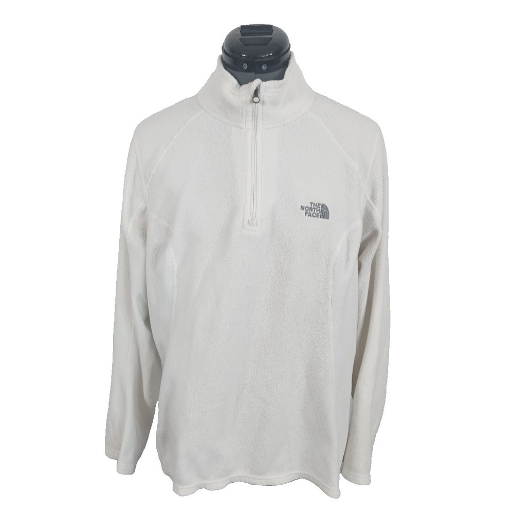 The North Face 1/4 Zip White Pullover Sweater Women's Size L - Picture 6 of 7